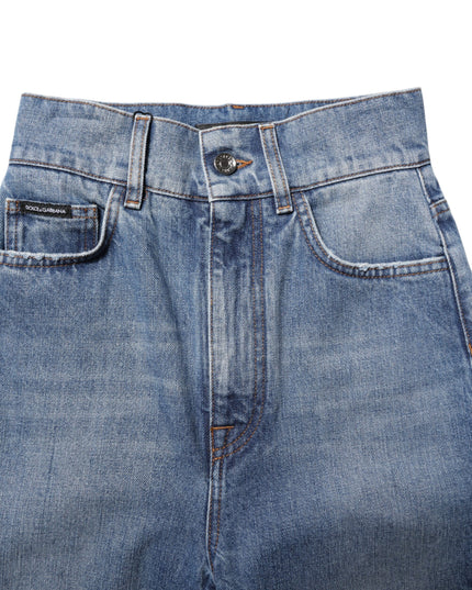 Dolce & Gabbana Blue Washed Skinny High Waist Denim Jeans