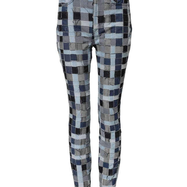 Dolce & Gabbana Multicolor Patchwork Skinny Denim Jeans