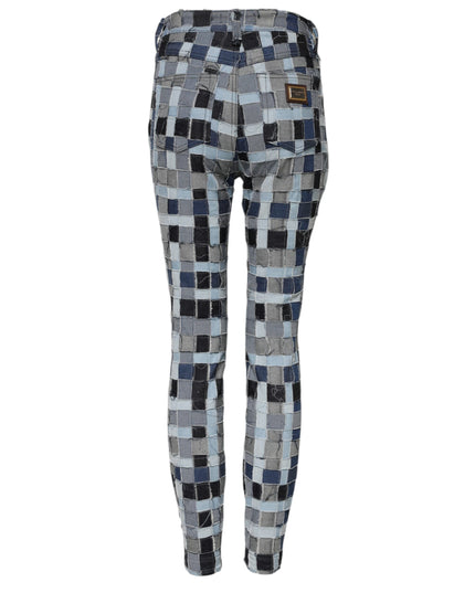 Dolce & Gabbana Multicolor Patchwork Skinny Denim Jeans