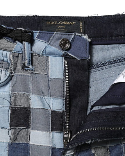Dolce & Gabbana Multicolor Patchwork Skinny Denim Jeans