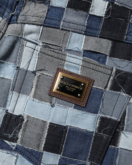 Dolce & Gabbana Multicolor Patchwork Skinny Denim Jeans