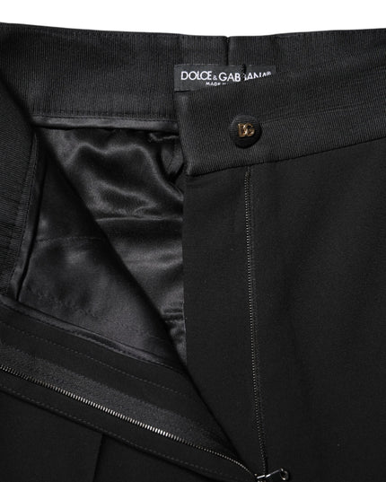 Dolce & Gabbana Black Wool High Waist Skinny Pants