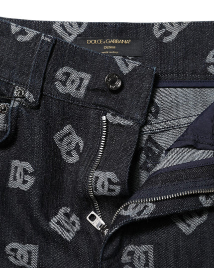 Dolce & Gabbana Black DG Logo High Waist Skinny Denim Jeans