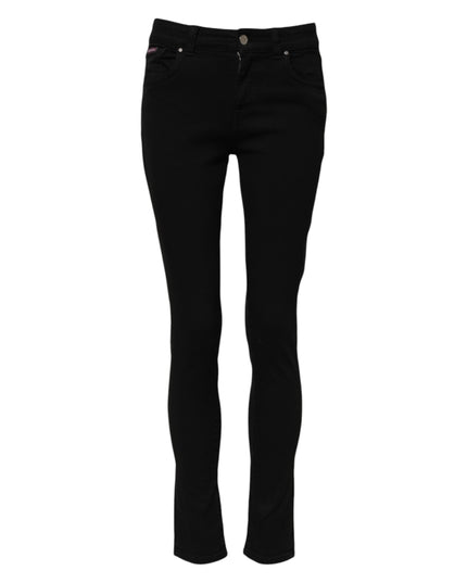 Dolce & Gabbana Black Cotton Skinny Mid Waist Denim Jeans