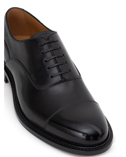 Dior Black Leather Oxfords And Derbies