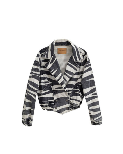 Retrofête Black And White Cotton Blazer