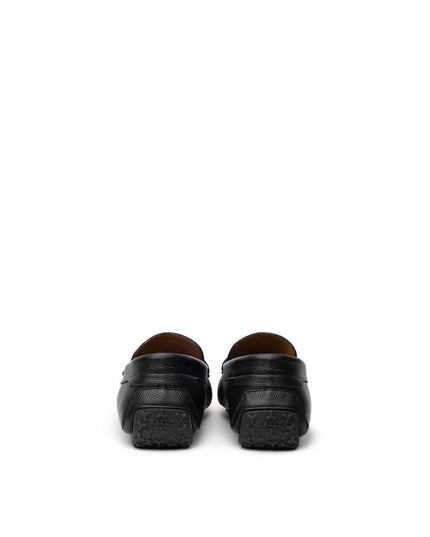 Bally Black Leather Moccassin