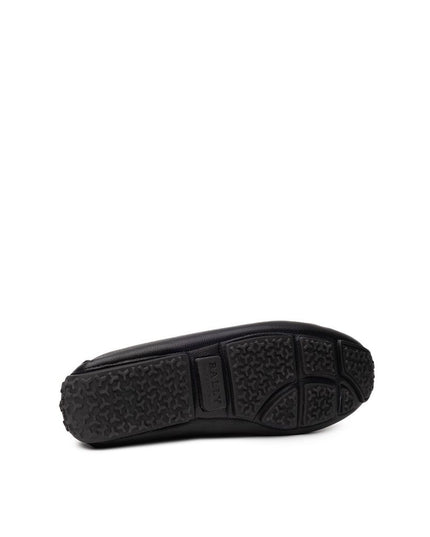 Bally Black Leather Moccassin