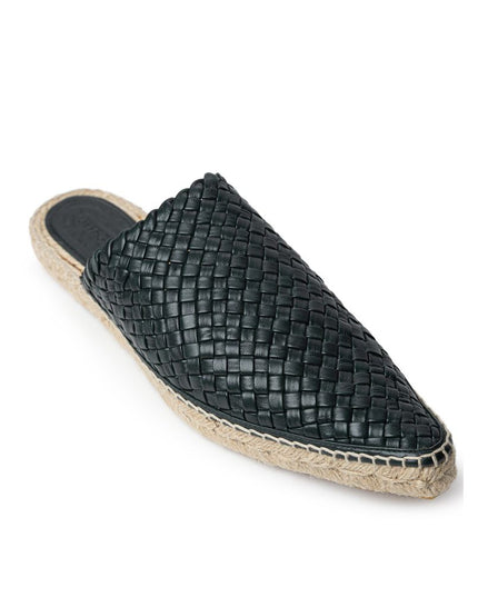 Bottega Veneta Green Leather Espadrilles