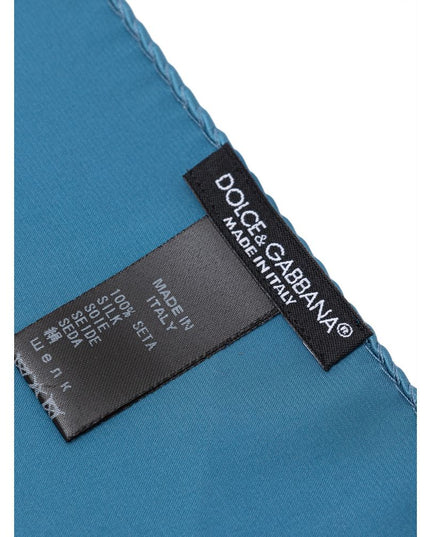 Dolce & Gabbana Light Blue Silk Pocket Square