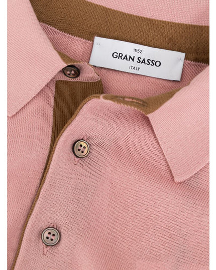 Gran Sasso Pink Cotton Polo Shirt