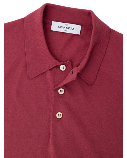 Gran Sasso Red Cotton Polo Shirt