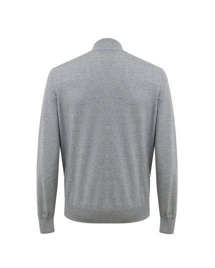 Gran Sasso Gray Cotton Cardigan