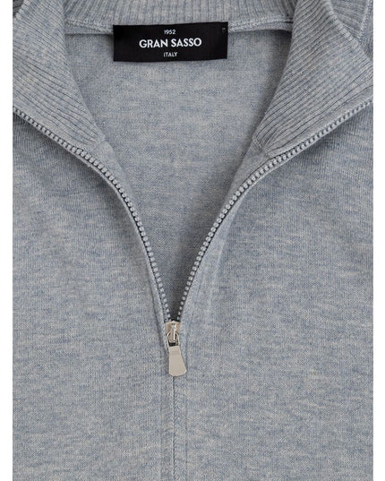 Gran Sasso Gray Cotton Cardigan