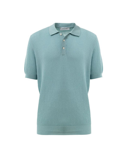 Gran Sasso Blue Cotton Polo Shirt