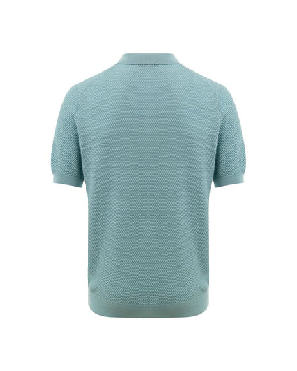 Gran Sasso Blue Cotton Polo Shirt