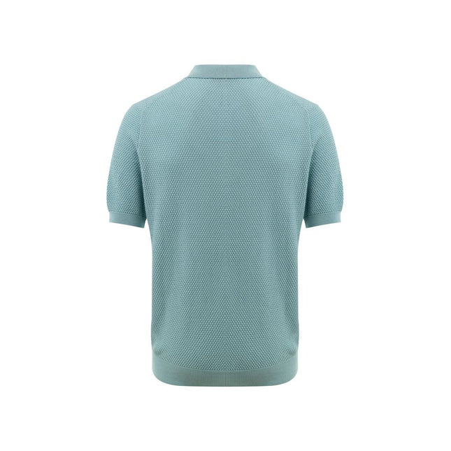 Gran Sasso Blue Cotton Polo Shirt