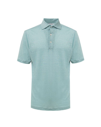Gran Sasso Blue Linen Polo Shirt