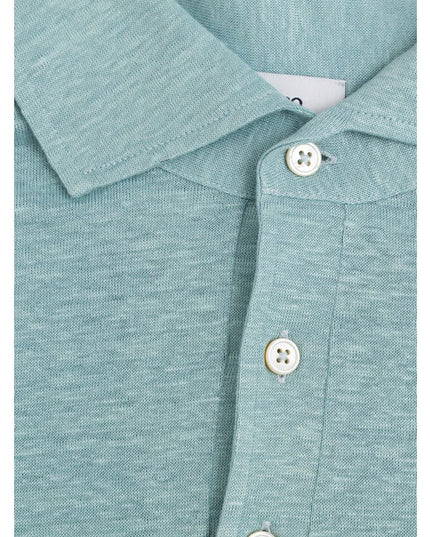 Gran Sasso Blue Linen Polo Shirt