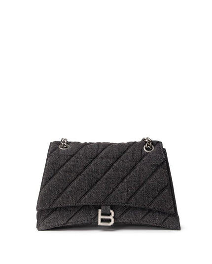 Balenciaga Black Fabric And Leather Shoulder Bag
