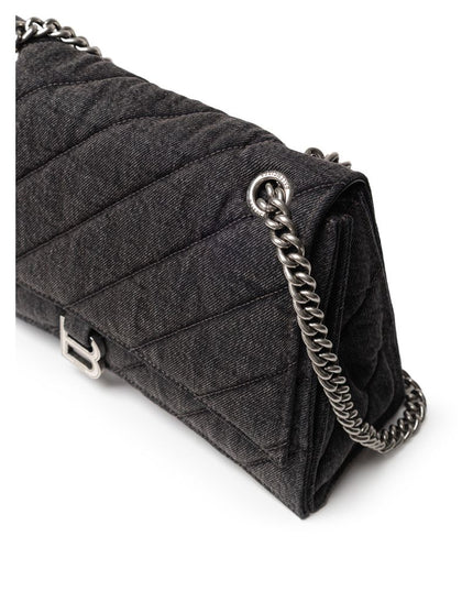 Balenciaga Black Fabric And Leather Shoulder Bag