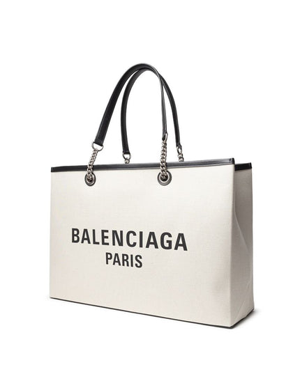 Balenciaga Gray Cotton Tote Bag