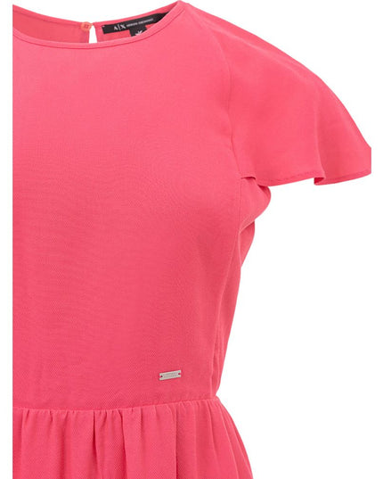Armani Exchange Fuchsia Viscose Casual Dress