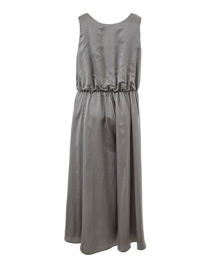 Lardini Gray Silk Casual Dress