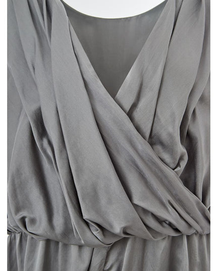 Lardini Gray Silk Casual Dress
