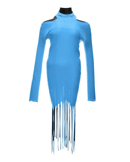 Bottega Veneta Blue Cotton Casual Dress