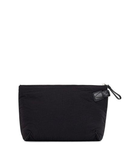 Bottega Veneta Black Nylon Clutch Bag