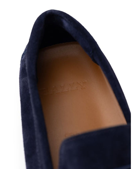 Bally Blue Leather Moccassin