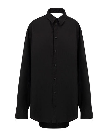 Balenciaga Black Cotton Long Dress