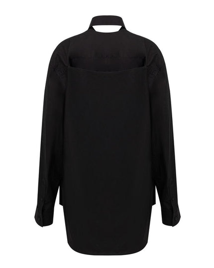 Balenciaga Black Cotton Long Dress