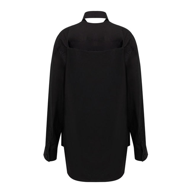 Balenciaga Black Cotton Long Dress