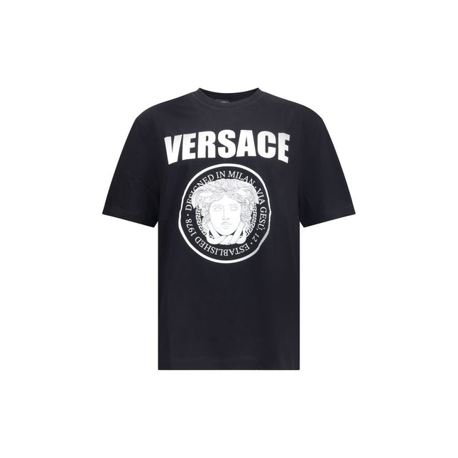 Versace Black Cotton T-Shirt
