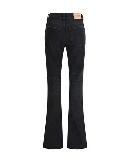 Balenciaga Black Cotton Bootcut Jeans