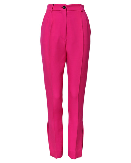 Dolce & Gabbana Fuchsia Pink HighWaist Tapered Trouser Pants