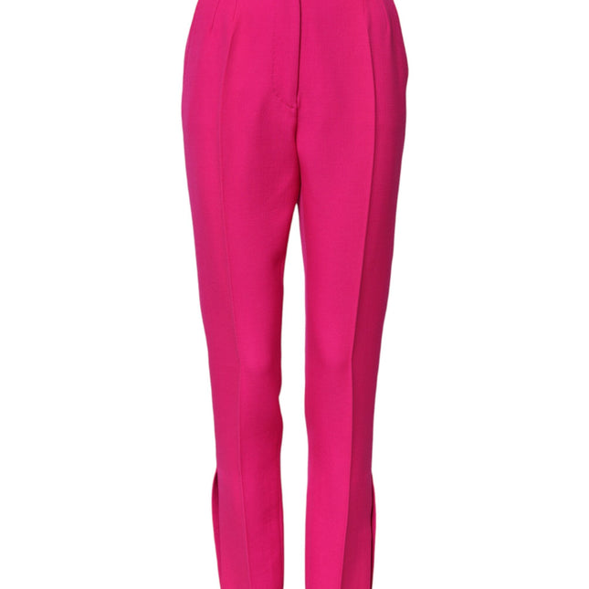 Dolce & Gabbana Fuchsia Pink HighWaist Tapered Trouser Pants
