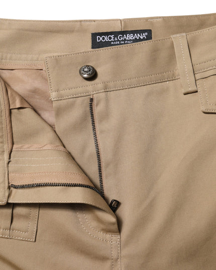 Dolce & Gabbana Beige Mid Waist Cargo Tapered Pants