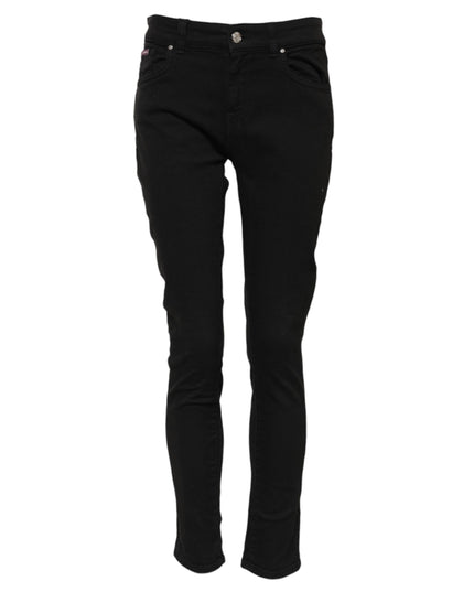 Dolce & Gabbana Black Cotton Skinny Mid Waist Denim Jeans