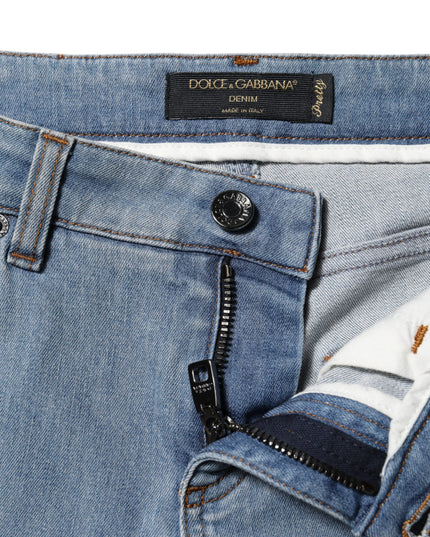 Dolce & Gabbana Blue Cotton PRETTY MidWaist Skinny Denim Jeans