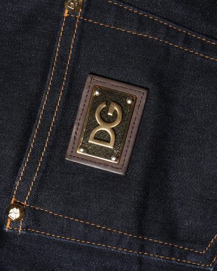 Dolce & Gabbana Blue Cotton PRETTY LowWaist Skinny Denim Jeans