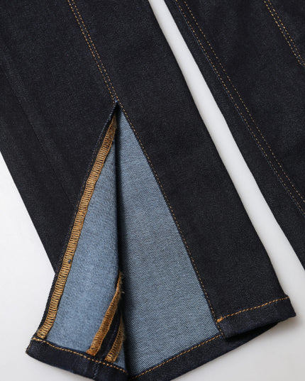 Dolce & Gabbana Blue Cotton High Waist Skinny Denim Jeans