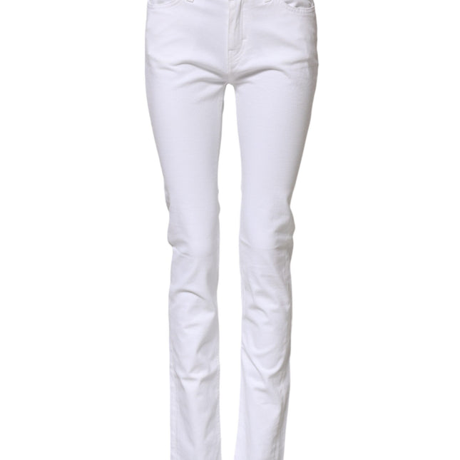 Dolce & Gabbana White GRACE Mid Waisted Skinny Denim Jeans