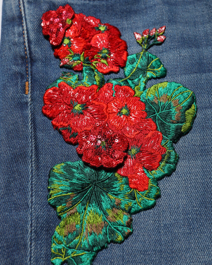 Dolce & Gabbana Blue Cotton Low Waist Skinny Denim Jeans