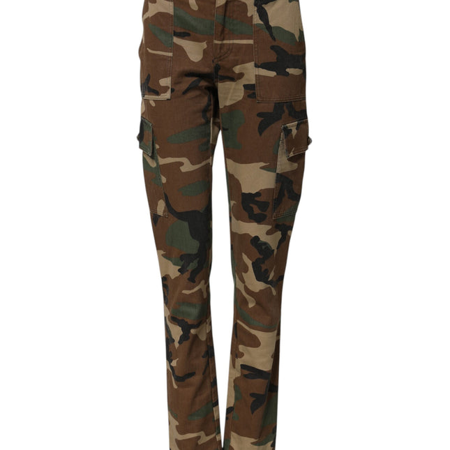 Dolce & Gabbana Multicolor Camouflage Cargo Pants