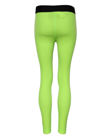 Dolce & Gabbana Green Nylon Slim Fit Leggings Pants