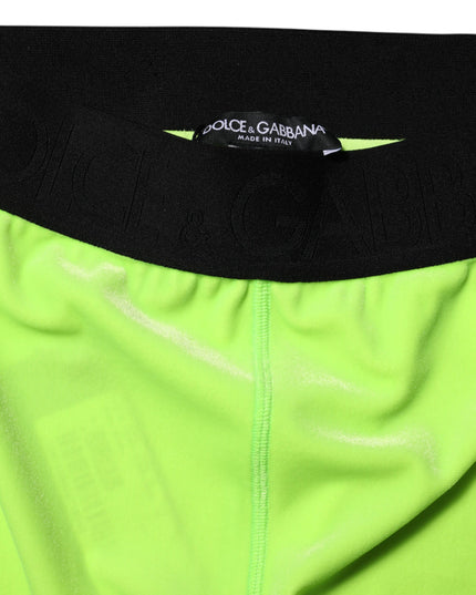 Dolce & Gabbana Green Nylon Slim Fit Leggings Pants