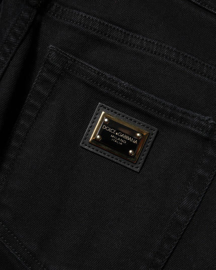 Dolce & Gabbana Black Boyfriend Cotton Flared Denim Jeans